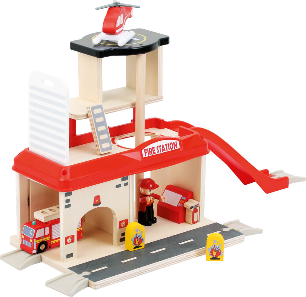 Caserne de pompiers et ses accessoires