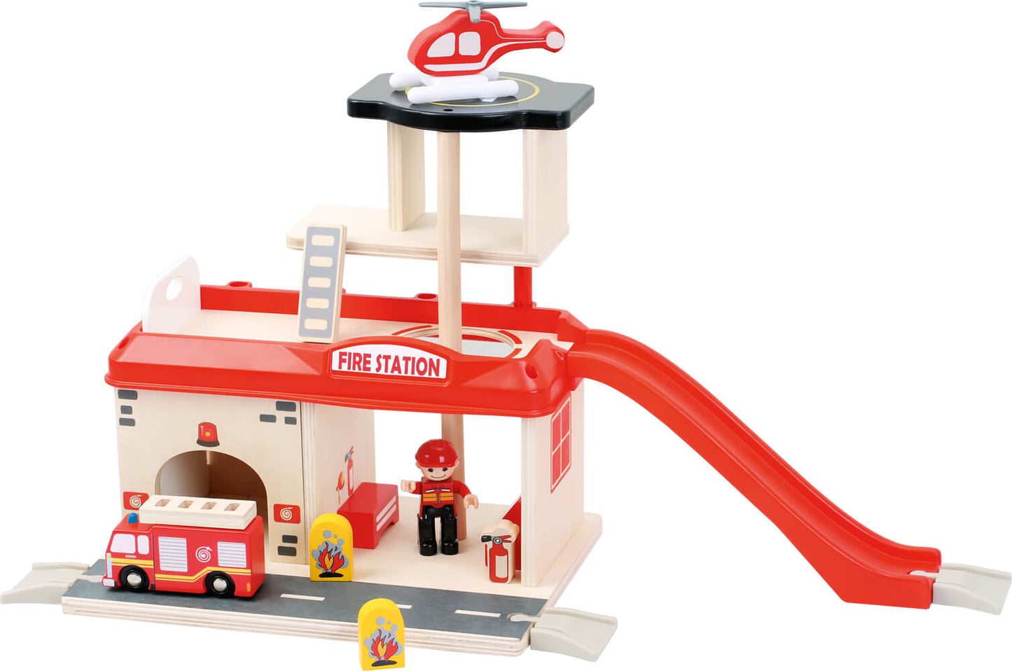 Caserne de pompiers et ses accessoires