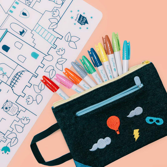 Coloriage BOITE 10 FEUTRES EFFAÇABLES POUR SILICONE