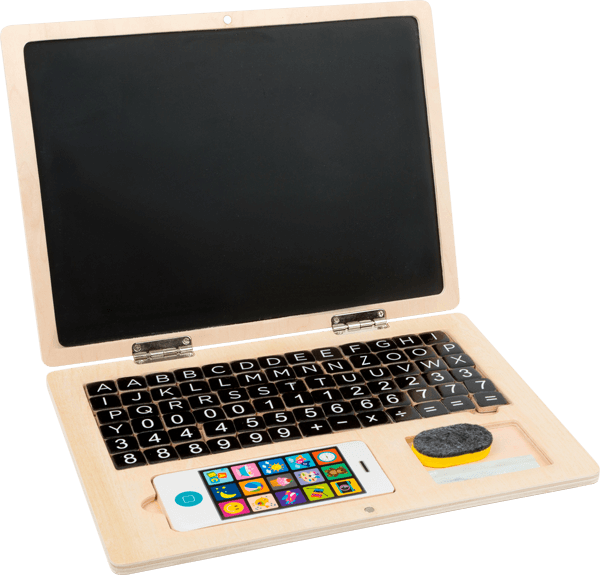 Ordinateur portable en bois avec tableau aimanté