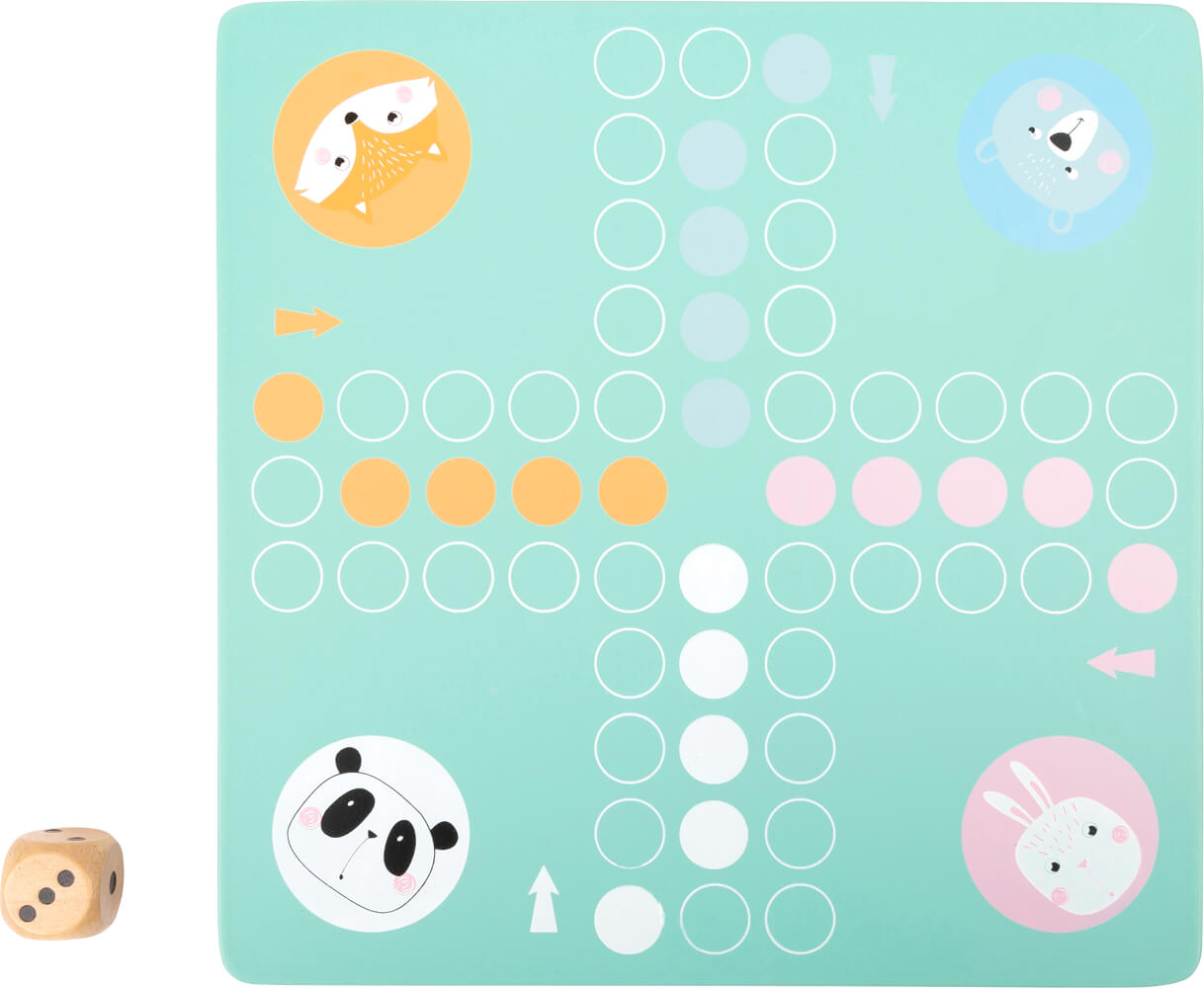 Jeu en bois "Ludo pastel"
