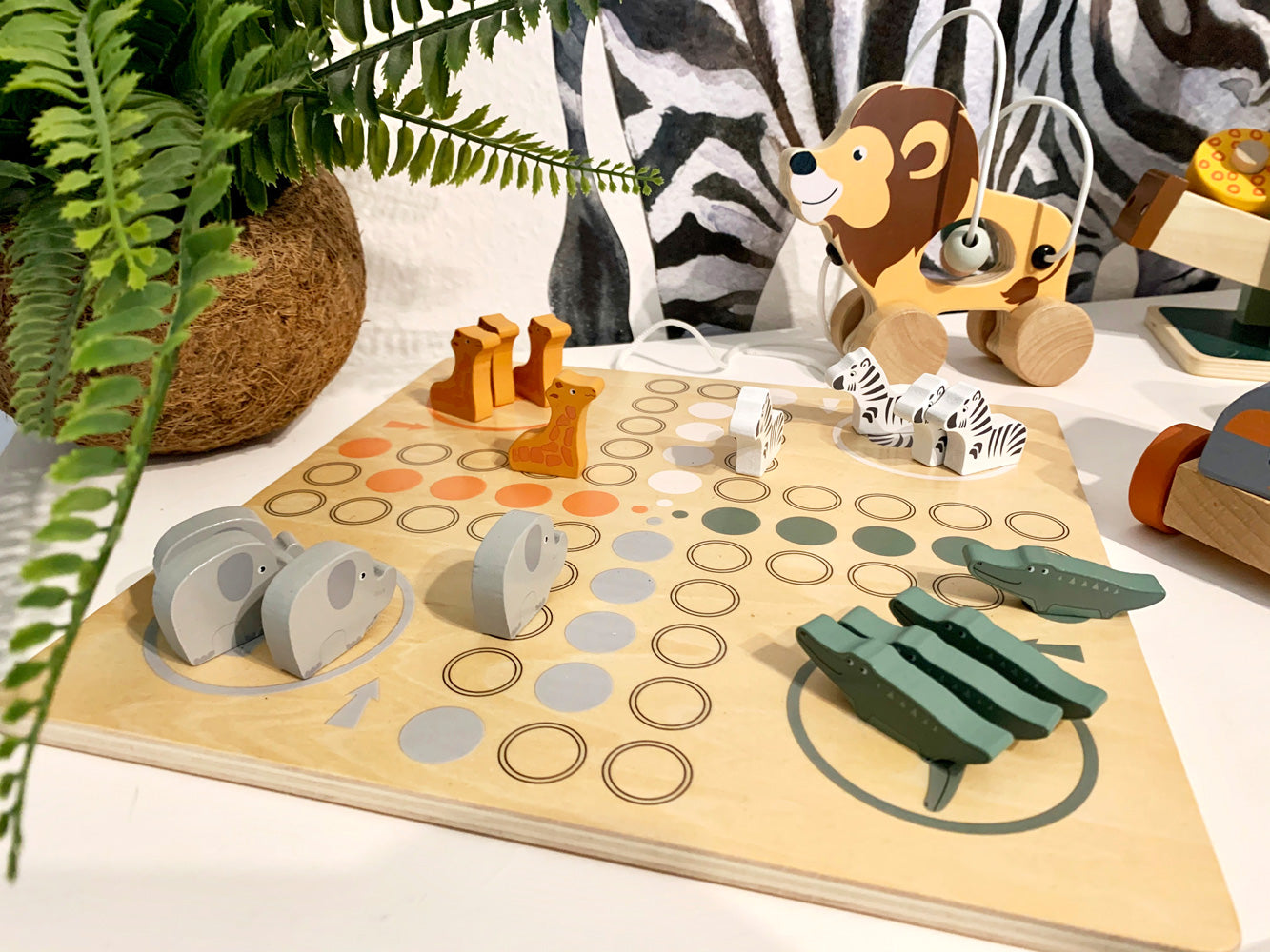 Jeu en bois "Ludo safari"