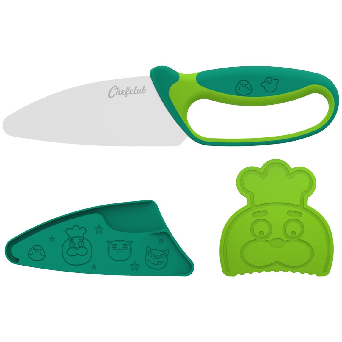 Couteau vert Chefclub Kids