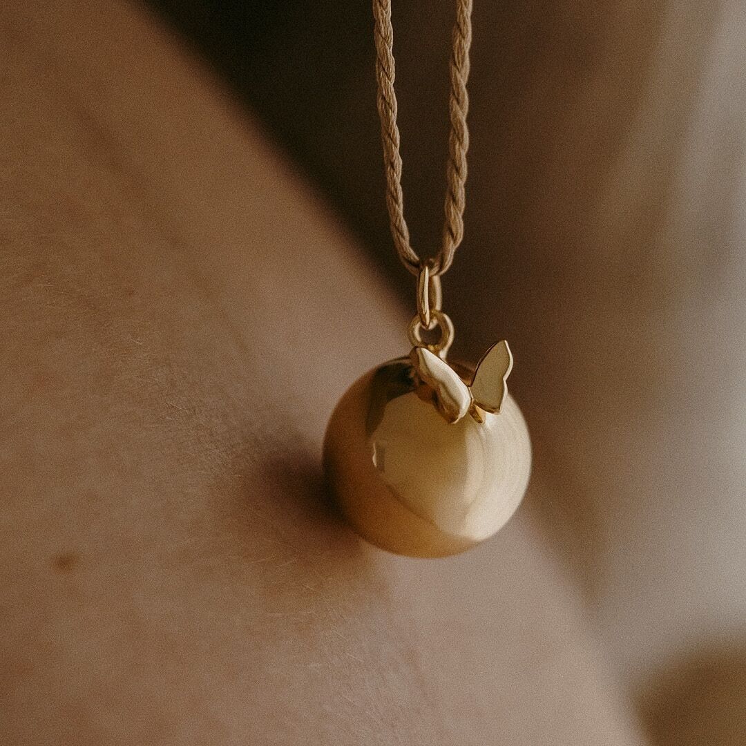 Bola de grossesse MIRACLE - Or jaune Cordon Camel