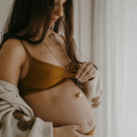 Bola de grossesse MIRACLE - Or jaune Cordon Camel