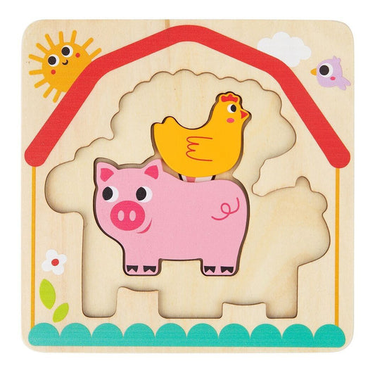 Puzzle de ferme multicouche