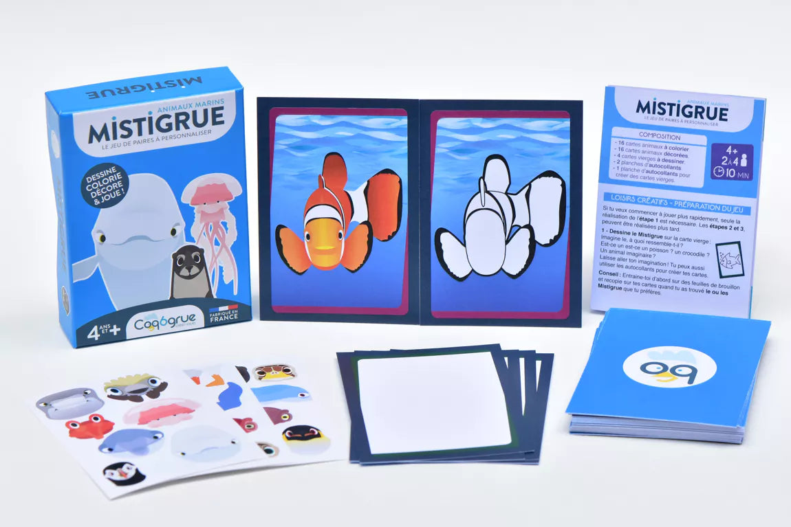 Jeu de cartes "MISTIGRUE Animaux Marins"