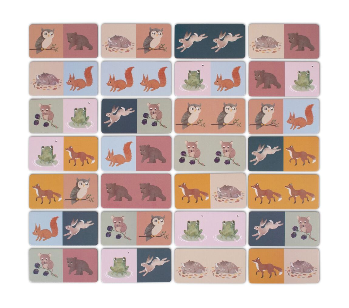 Jeu domino 28 pces - Animaux nordiques