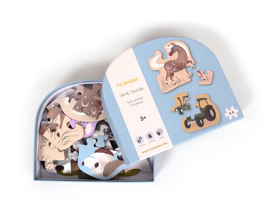 Set de 7 puzzles - Animaux de la ferme