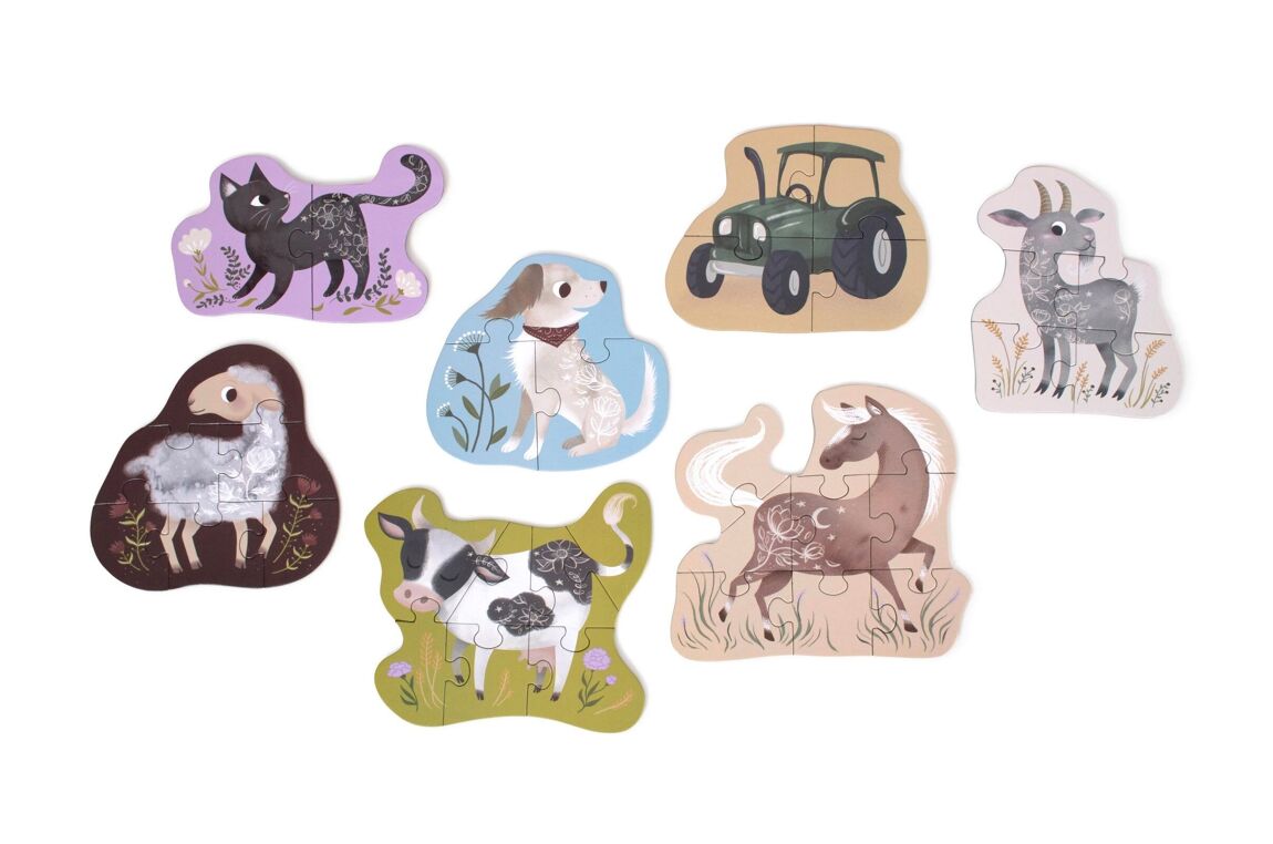 Set de 7 puzzles - Animaux de la ferme