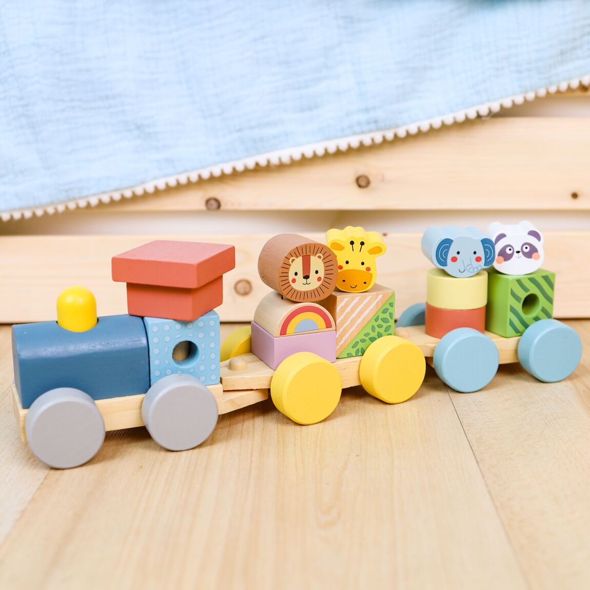 Train en bois Animaux