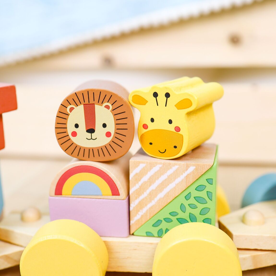 Train en bois Animaux