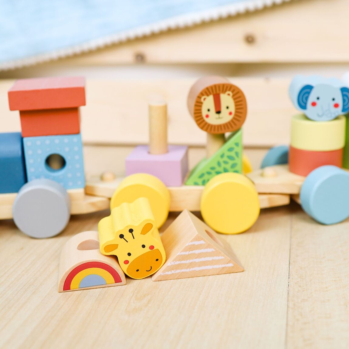 Train en bois Animaux