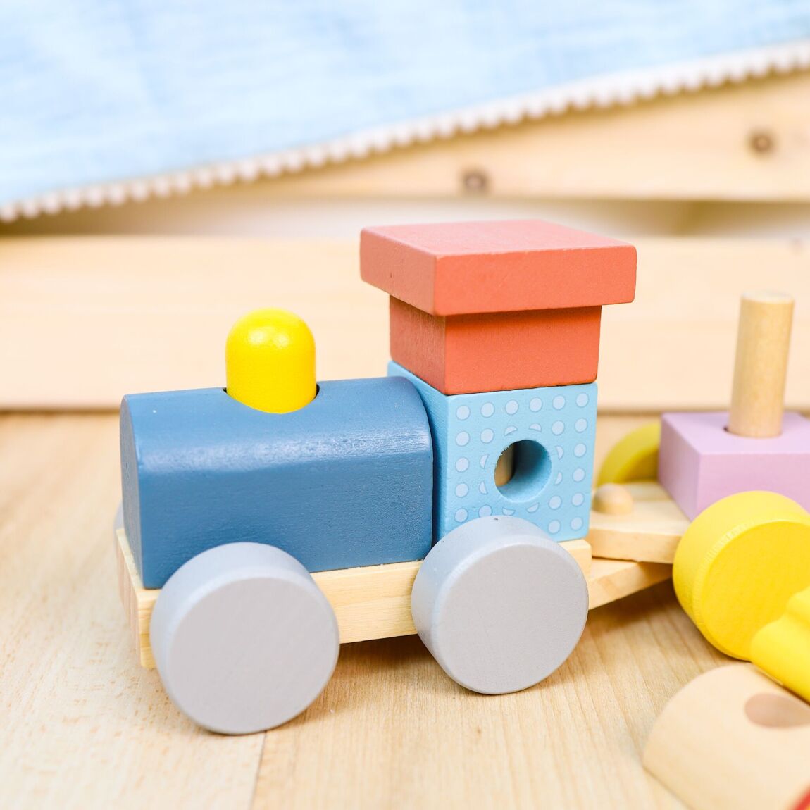 Train en bois Animaux