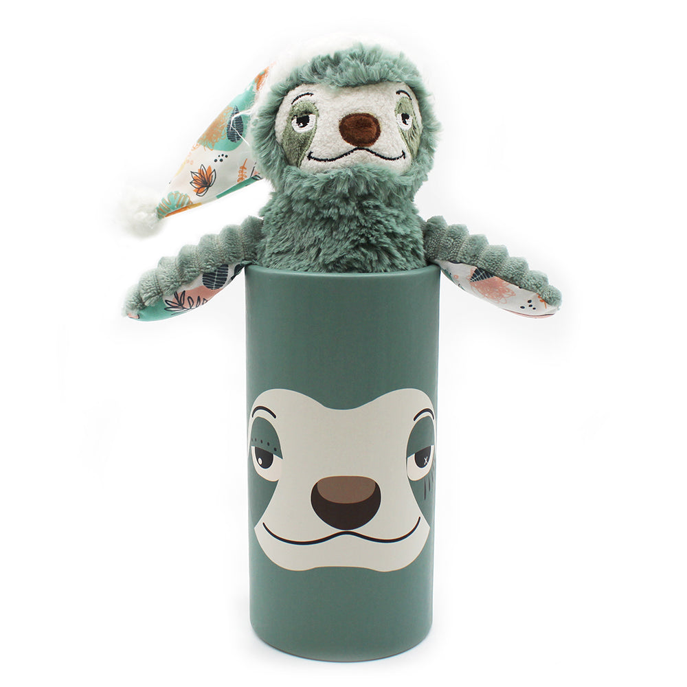 Peluche avec boîte cadeau Petit Simply Chillos Le Paresseux