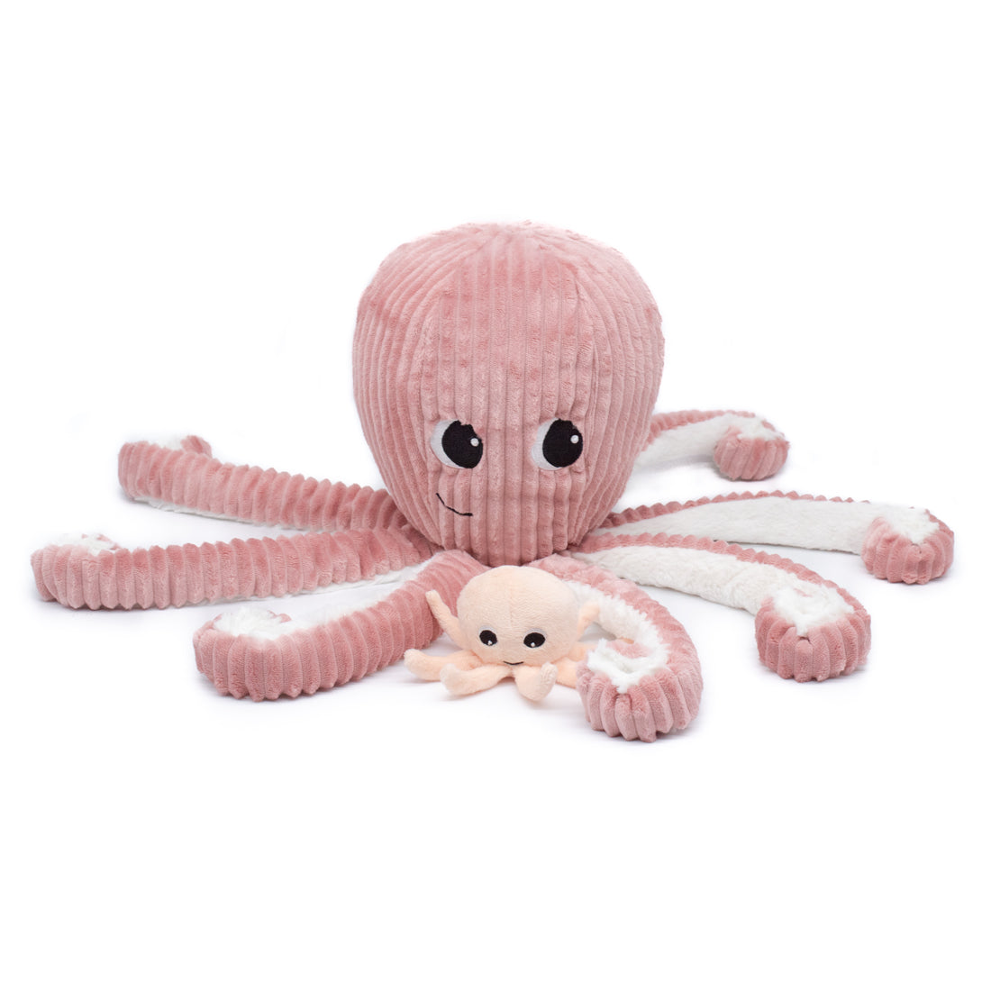 Peluche pieuvre Filou maman et son bébé rose - Les Ptipotos