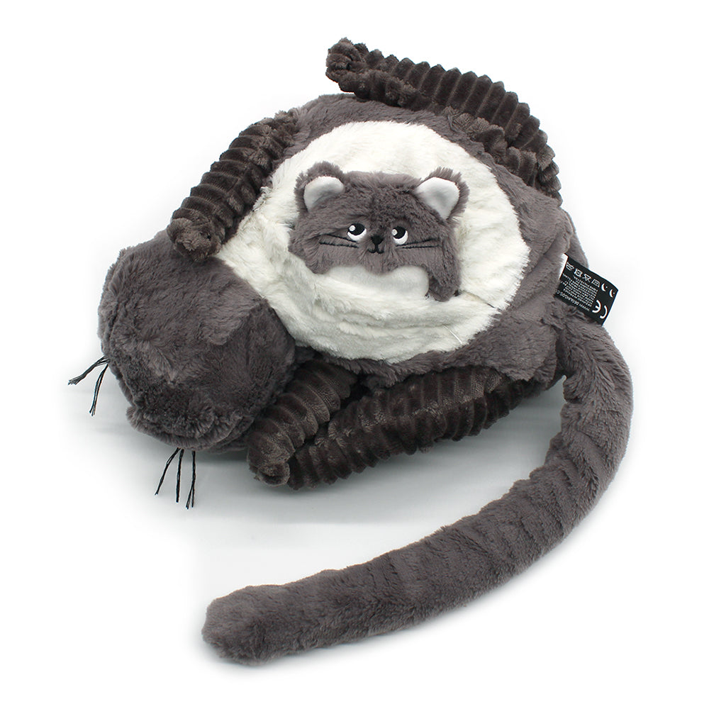 Peluche chat Miaou maman et son bébé gris - Les Ptipotos