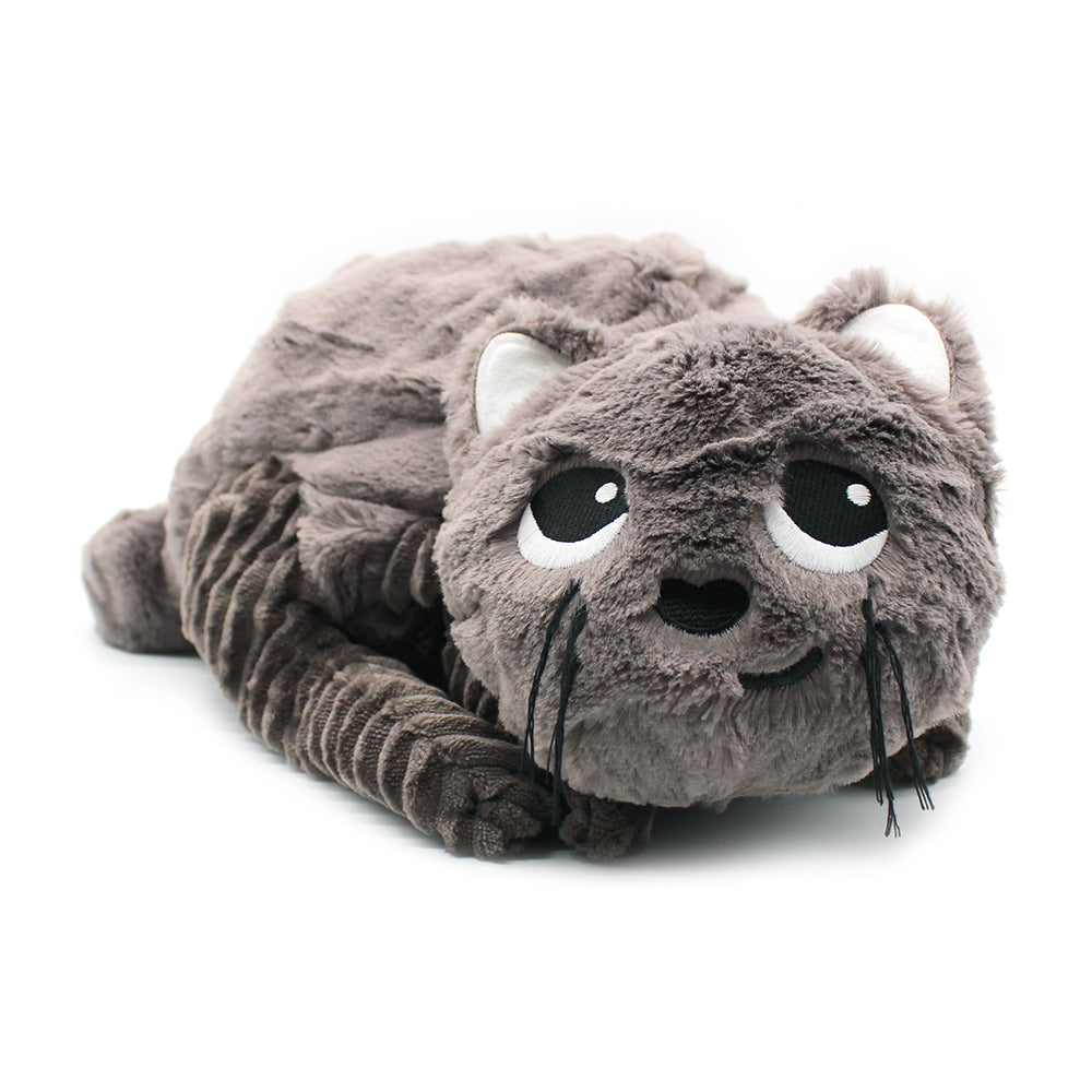 Peluche chat Miaou maman et son bébé gris - Les Ptipotos