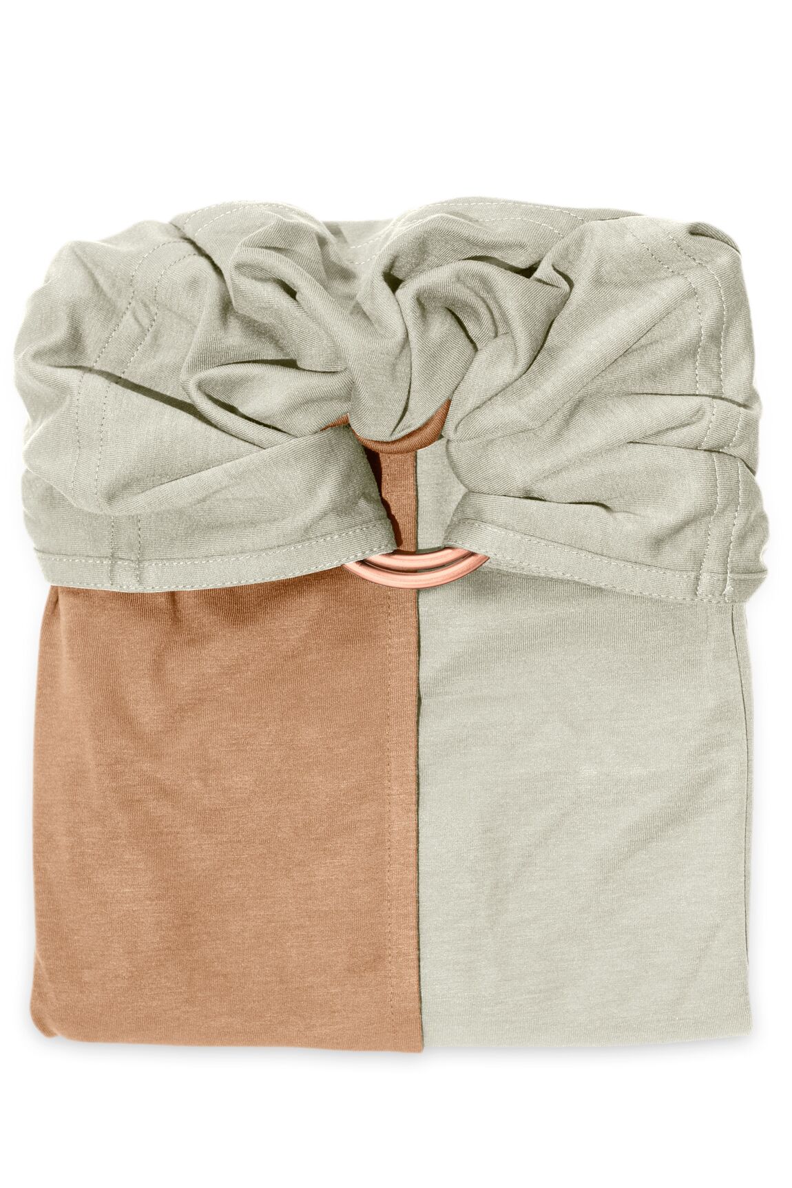 Nouveauté ! Echarpe Sling Petite Echarpe Sans Noeud Pistacchio/Cappuccino