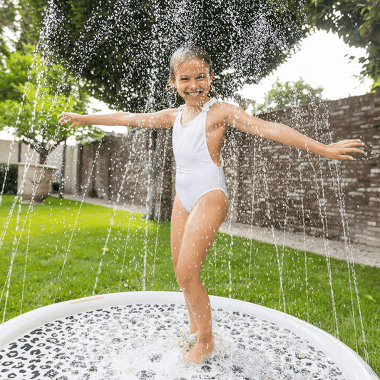 Tapis de jeu aquatique Imprimé Panthère Beige Ø 150 cm