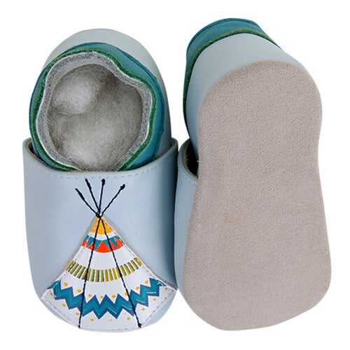 CHAUSSONS CUIR SOUPLE INDIEN ET TIPI