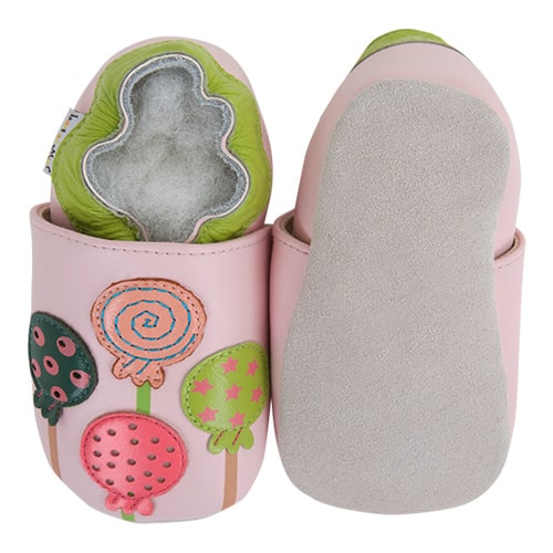 CHAUSSONS CUIR SOUPLE SUCETTES