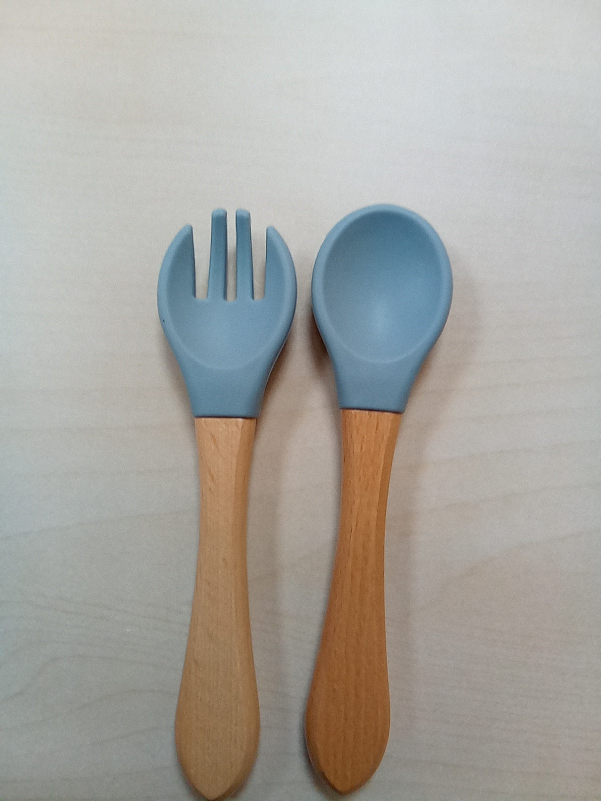 Ensemble de Couverts silicone 1 er age cuillère à café/fourchette