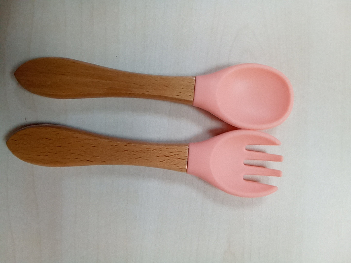 Ensemble de Couverts silicone 1 er age cuillère à café/fourchette