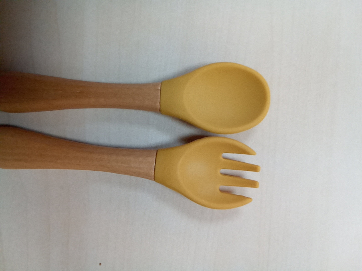 Ensemble de Couverts silicone 1 er age cuillère à café/fourchette