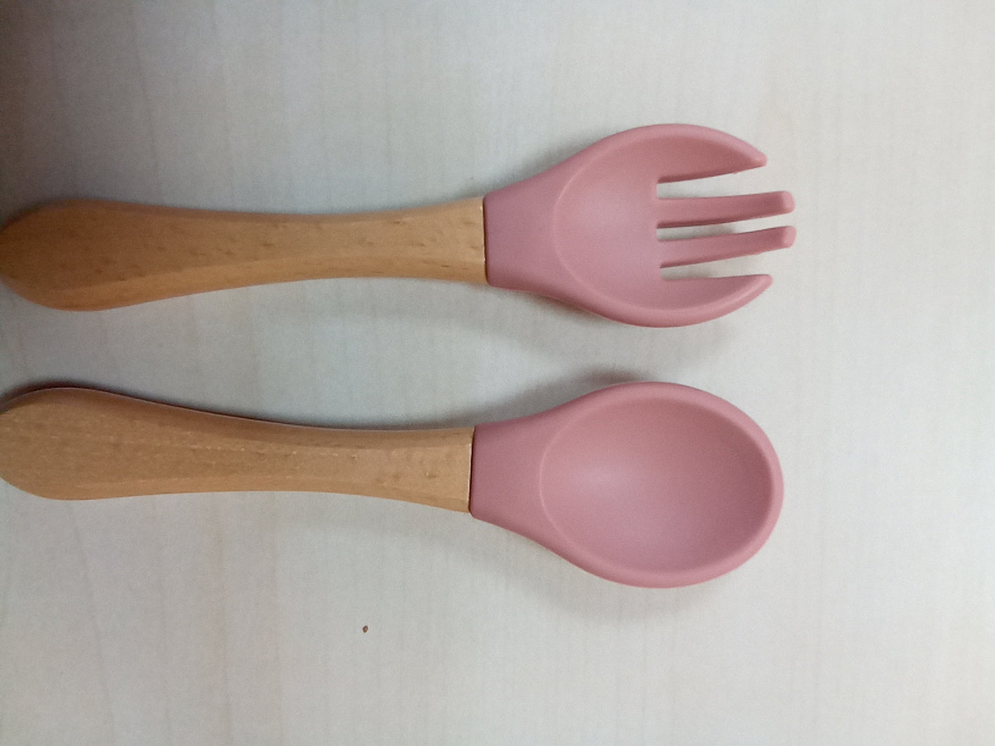 Ensemble de Couverts silicone 1 er age cuillère à café/fourchette