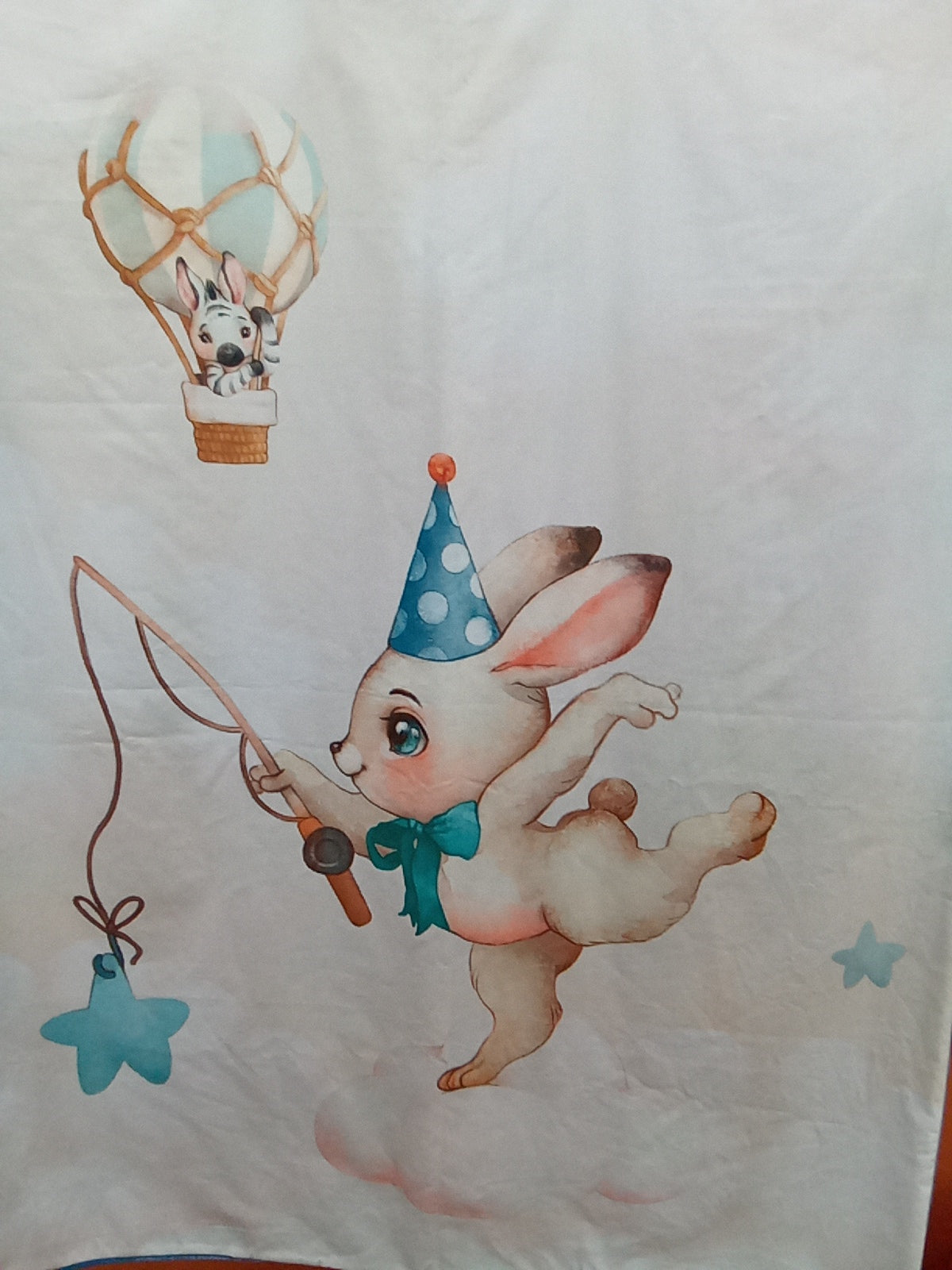 Couverture 75*100 world garçon minky bleu fonce