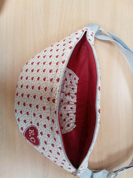 Sac Banane motif coeur taille L