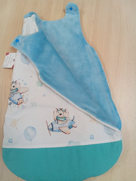 Turbulette hiver 0/6 mois ourson avion
