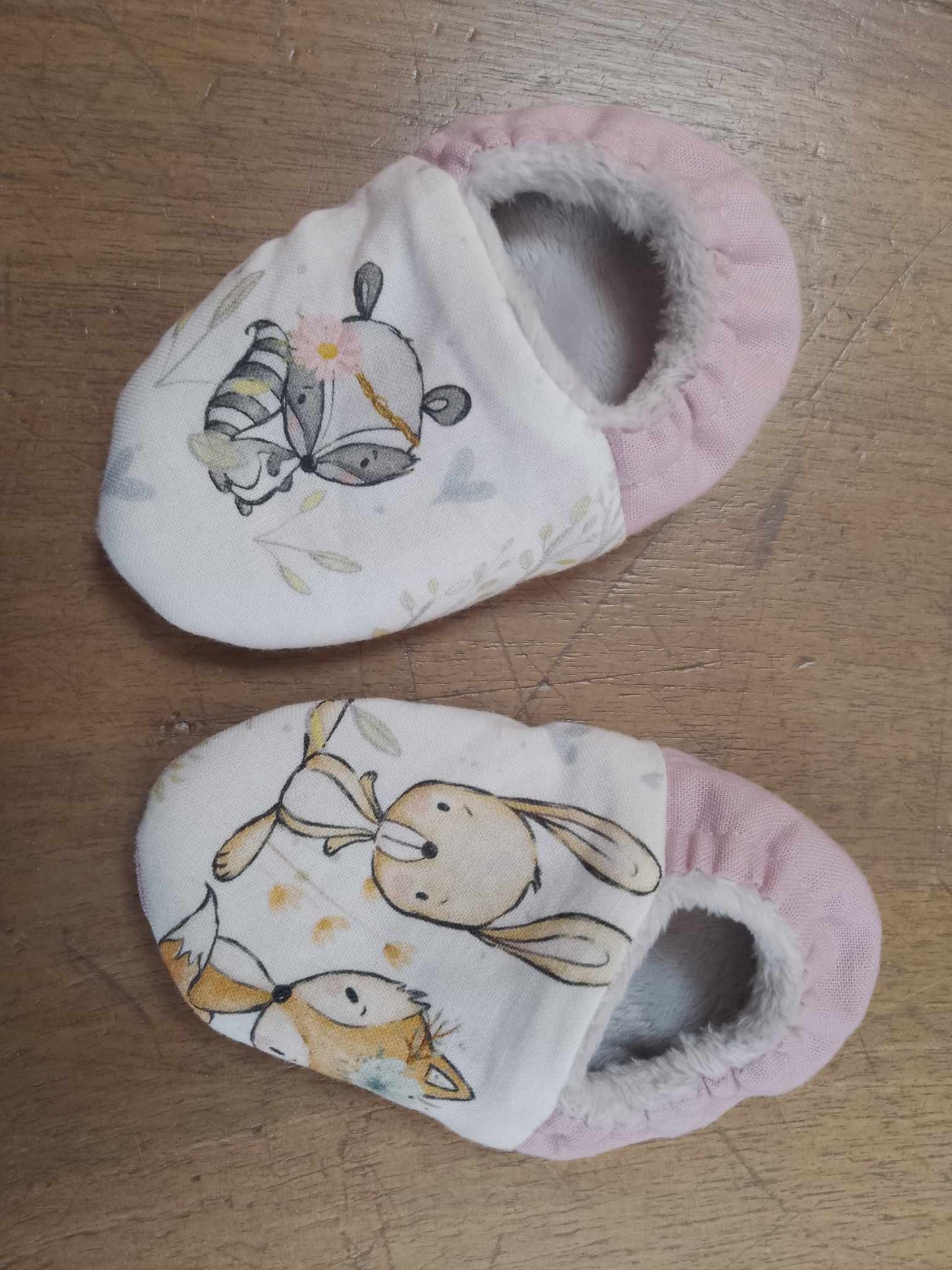 Paire de chaussons bébé 0-6 mois Collection Audrey et Jonathan