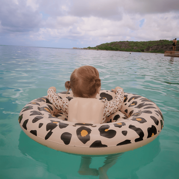 Flotteur Bébé Beige Imprimé Panthère 0-1 ans