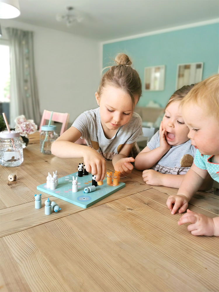 Jeu en bois "Ludo pastel"