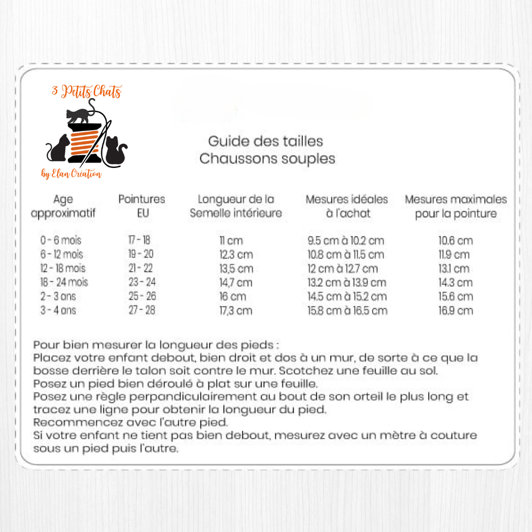 PAIRE DE CHAUSSONS CUIR SOUPLE CÂLIN DE GIRAFE