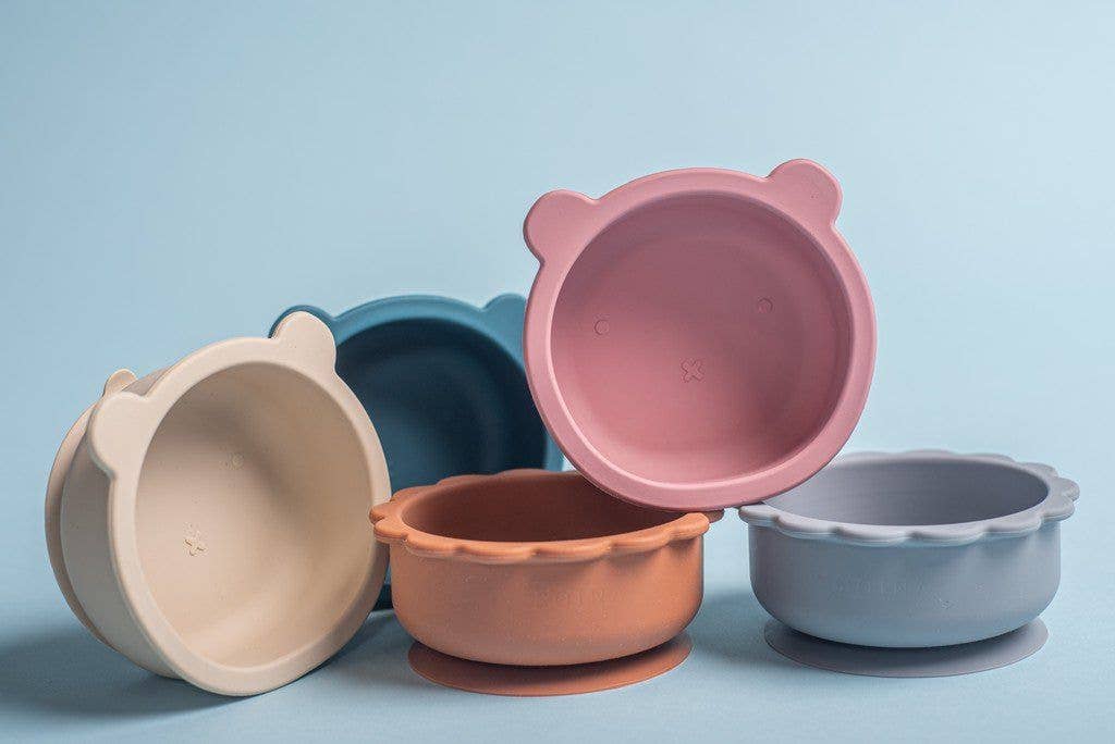 Bol en silicone Aydan avec couvercle (rose antique)