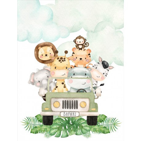 Couverture 75 *100 En voiture les Amis Minky mint