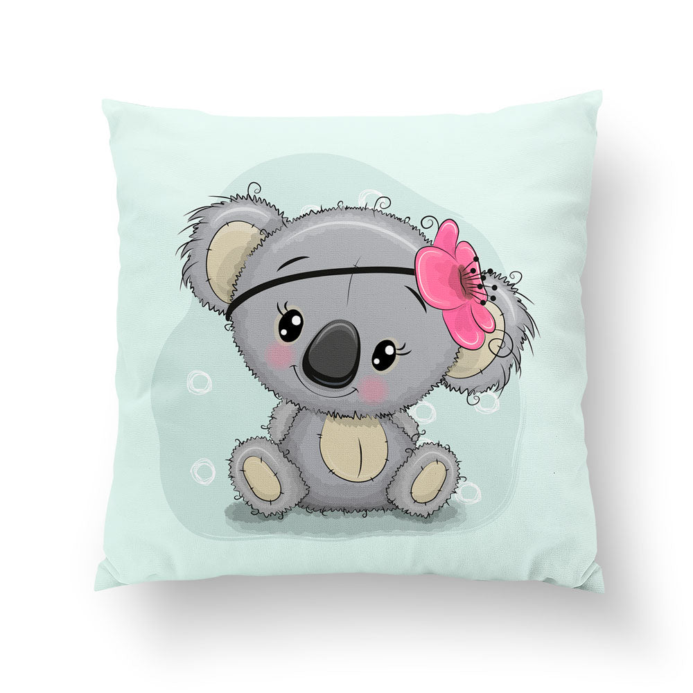 Couverture 75*100 koala mint minky framboise