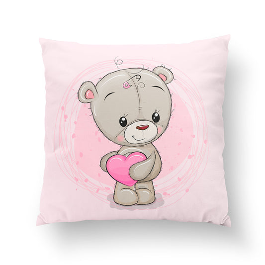 Couverture 75*100 ourson fille ourson framboise