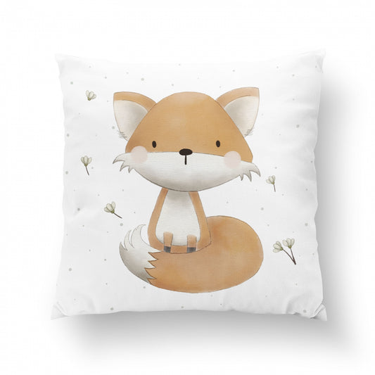 Couverture 75*100 renard et ses amis minky vert