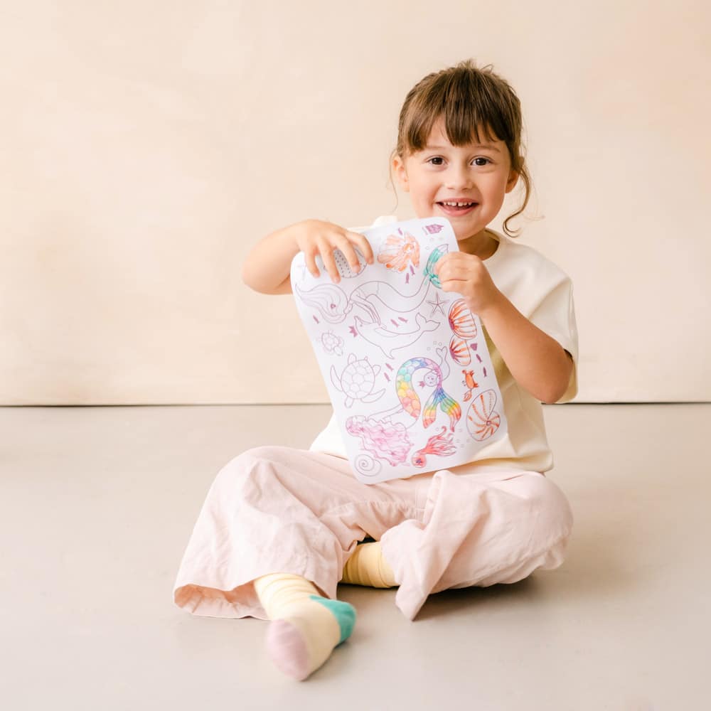 Coloriage Sirène silicone reversible