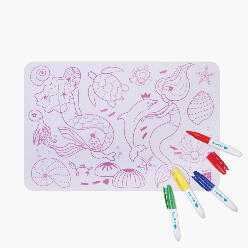 Coloriage Sirène silicone reversible