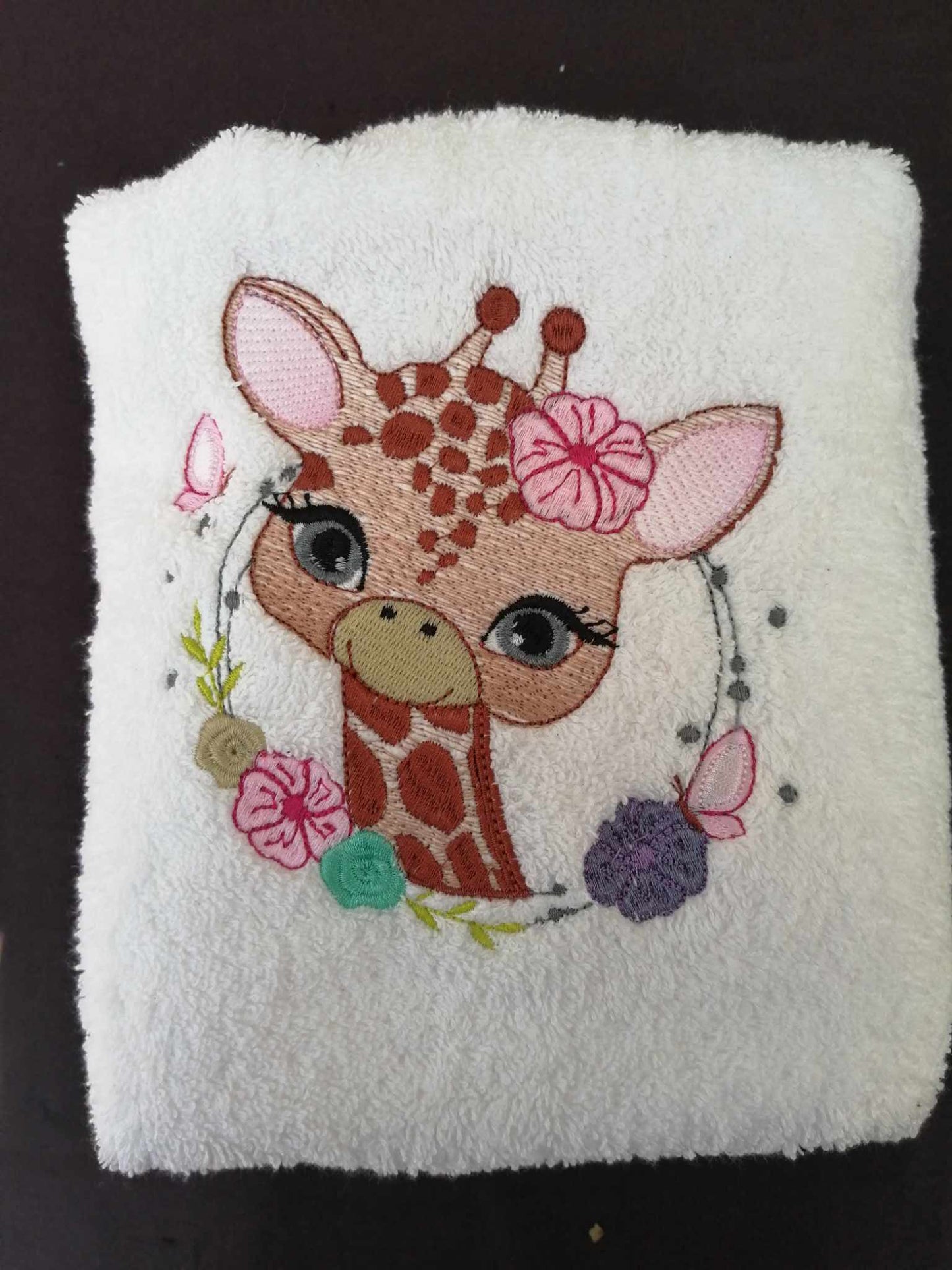 Drap de bain brodé En éponge Okeo Tex 50*100