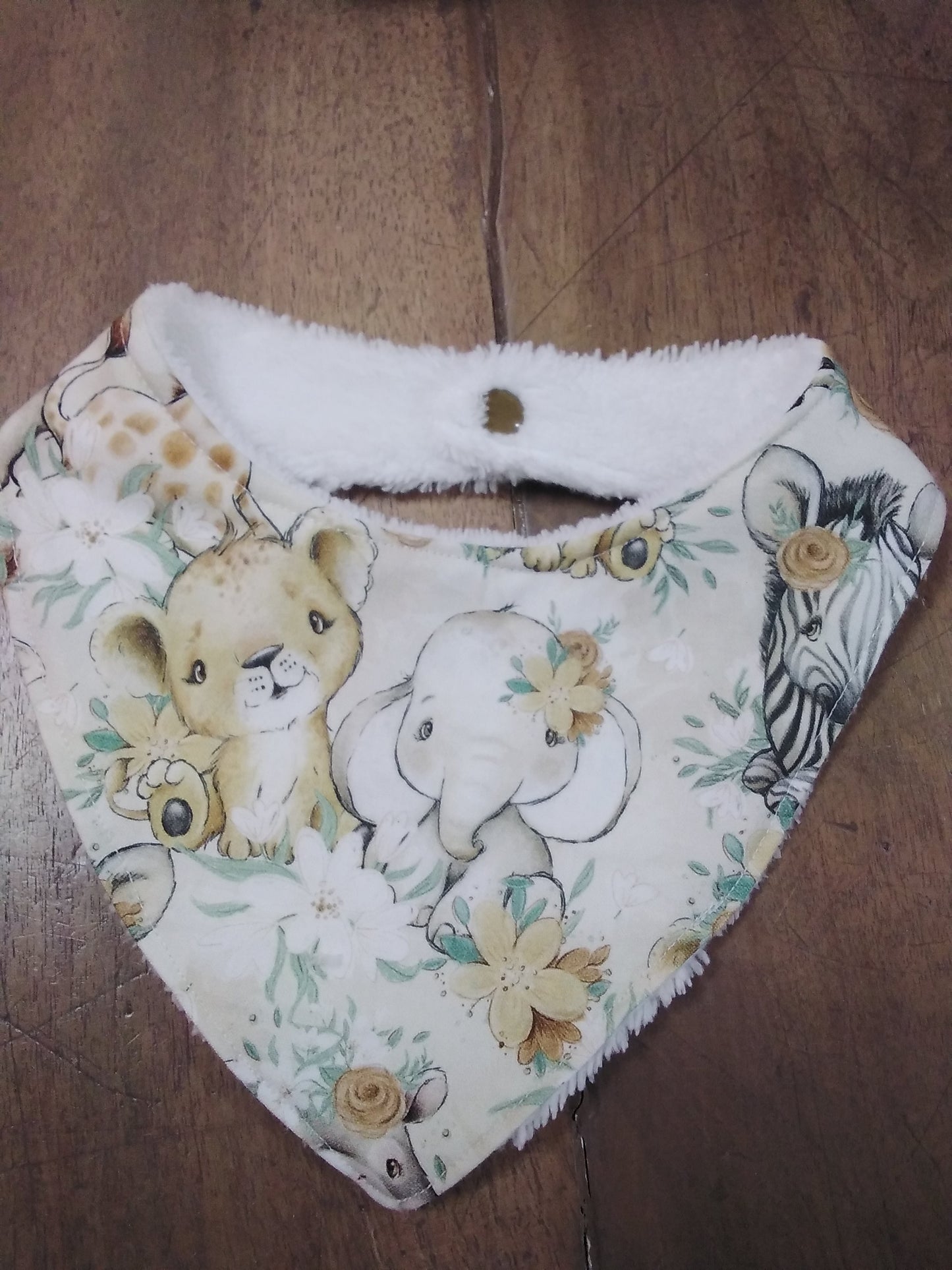 Bavoir bandana animaux Afrique fille