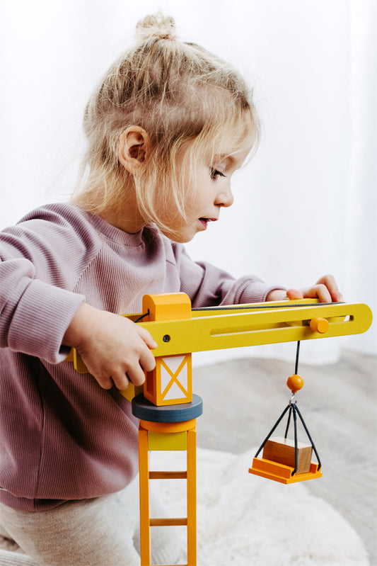 Grue avec accessoires de chantier