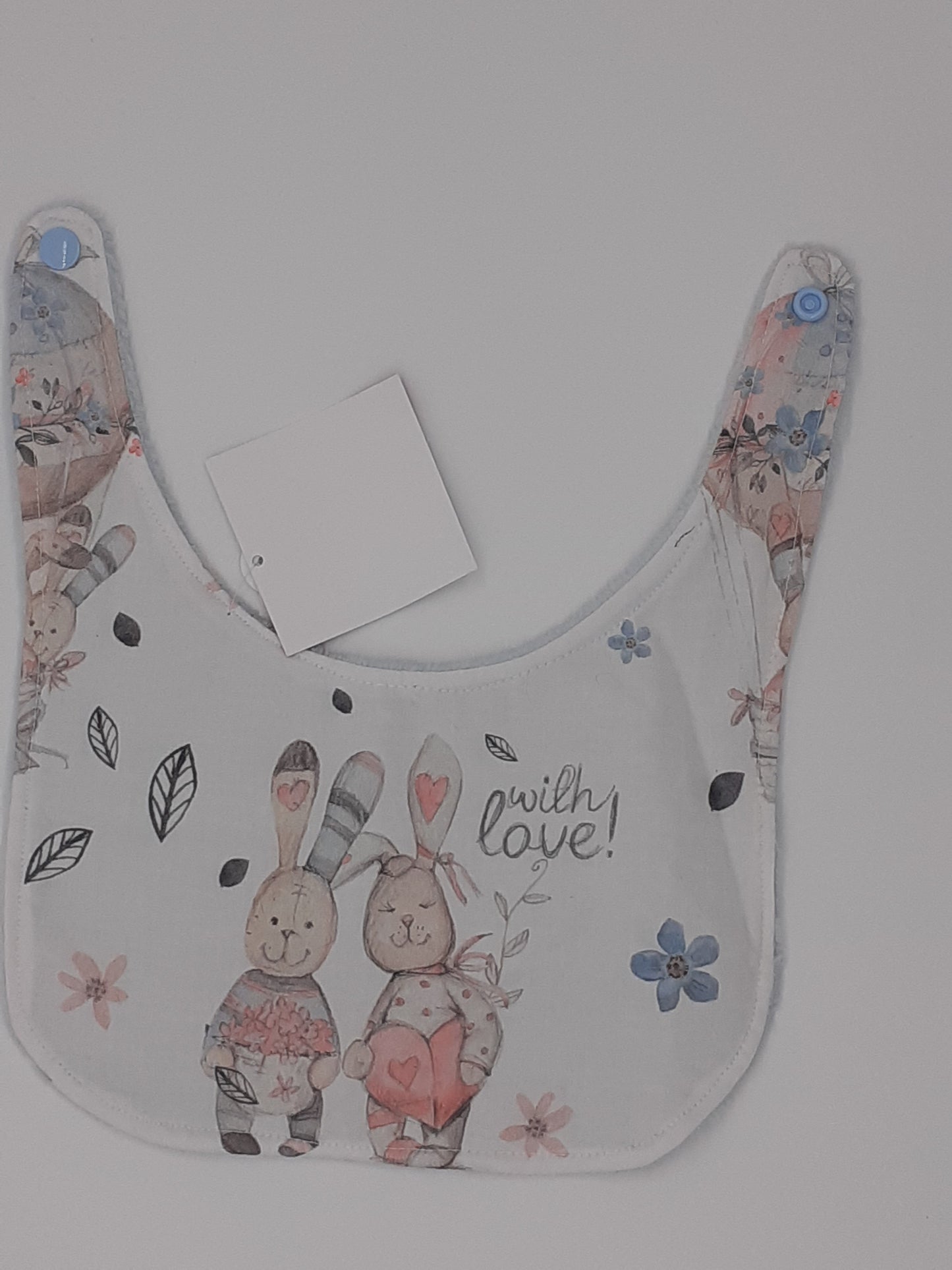 bavoir classic lapin bleu