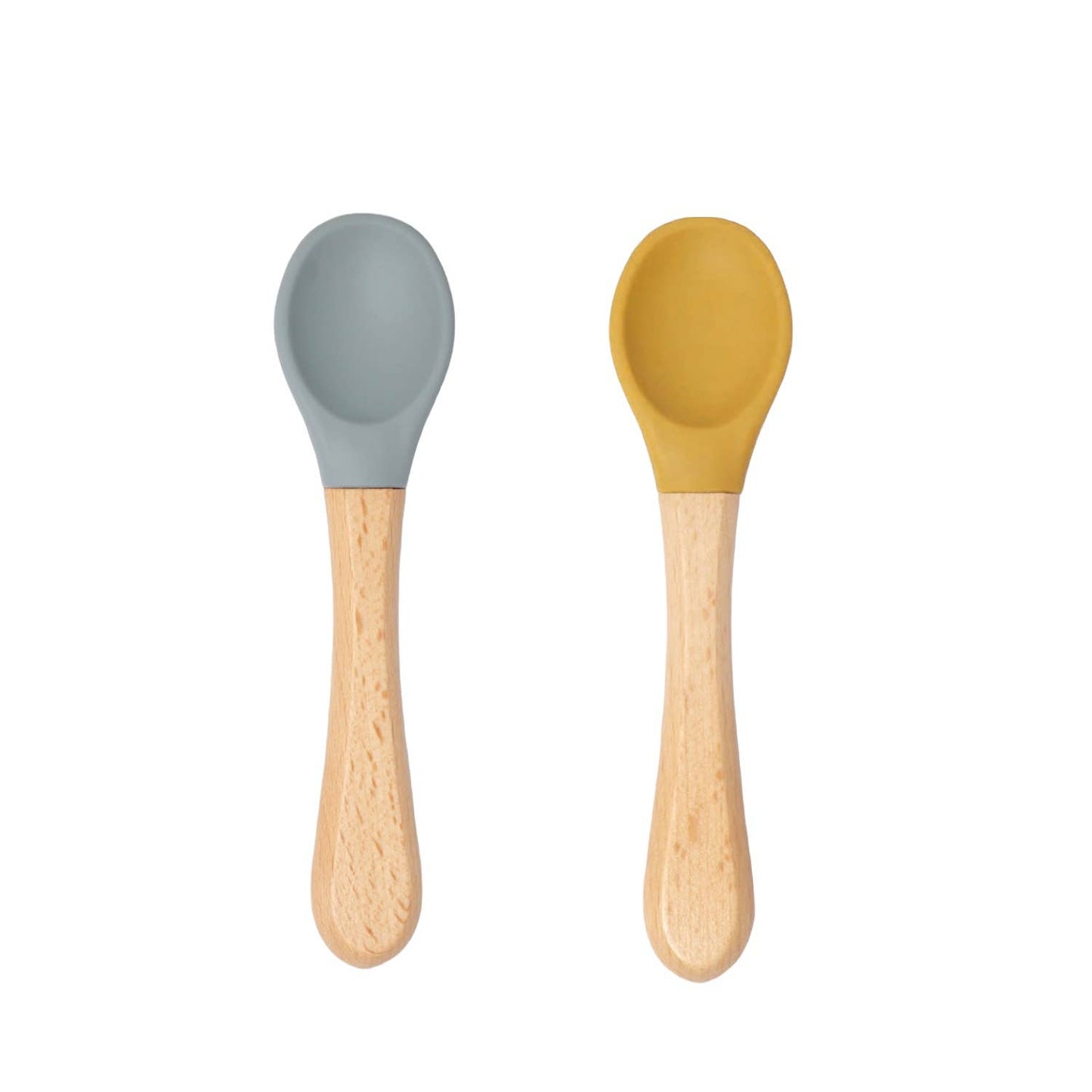 Ensemble de deux cuillères à café (gris perle/ocre)