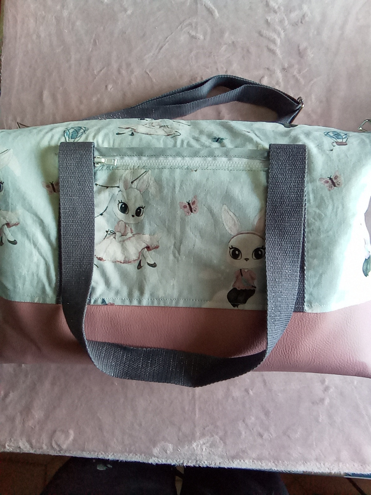 Sac à langer boho mauve